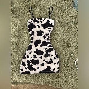 Shein Cow print dress.